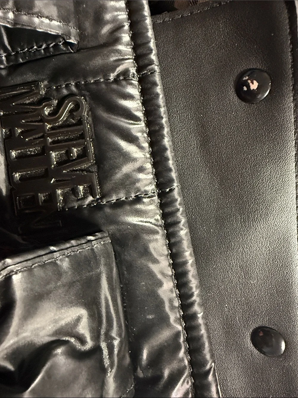 Steve Madden Black Structured Tote Bag - Picture 12 of 12
